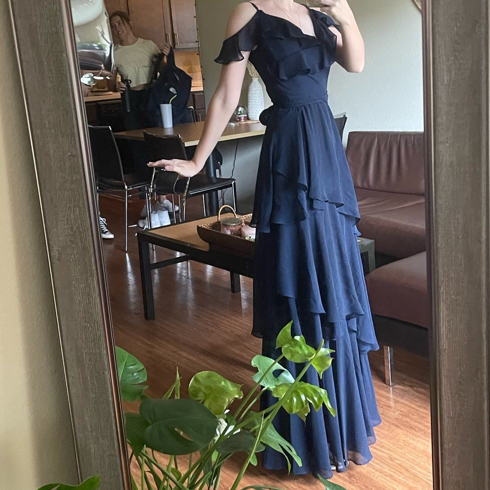 Tahiri Arthur S. Levine Navy Long Formal Dress | Navy Blue Maxi Dress